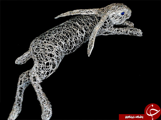 ساخت مجسمه های جالب با پیچیدن سیم ها +تصاویر