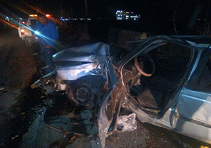 واژگونی پژو با 7 سرنشین در آزادشهر