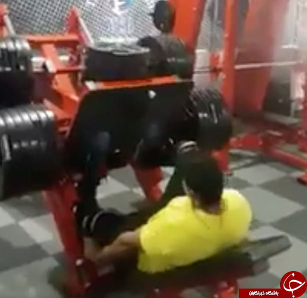 لحظه وحشتناک خم شدن رو به عقب پای ورزشکار بدنساز + تصاویر