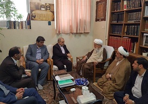 استاندار قم با آیت الله صافی گلپایگانی دیدار کرد
