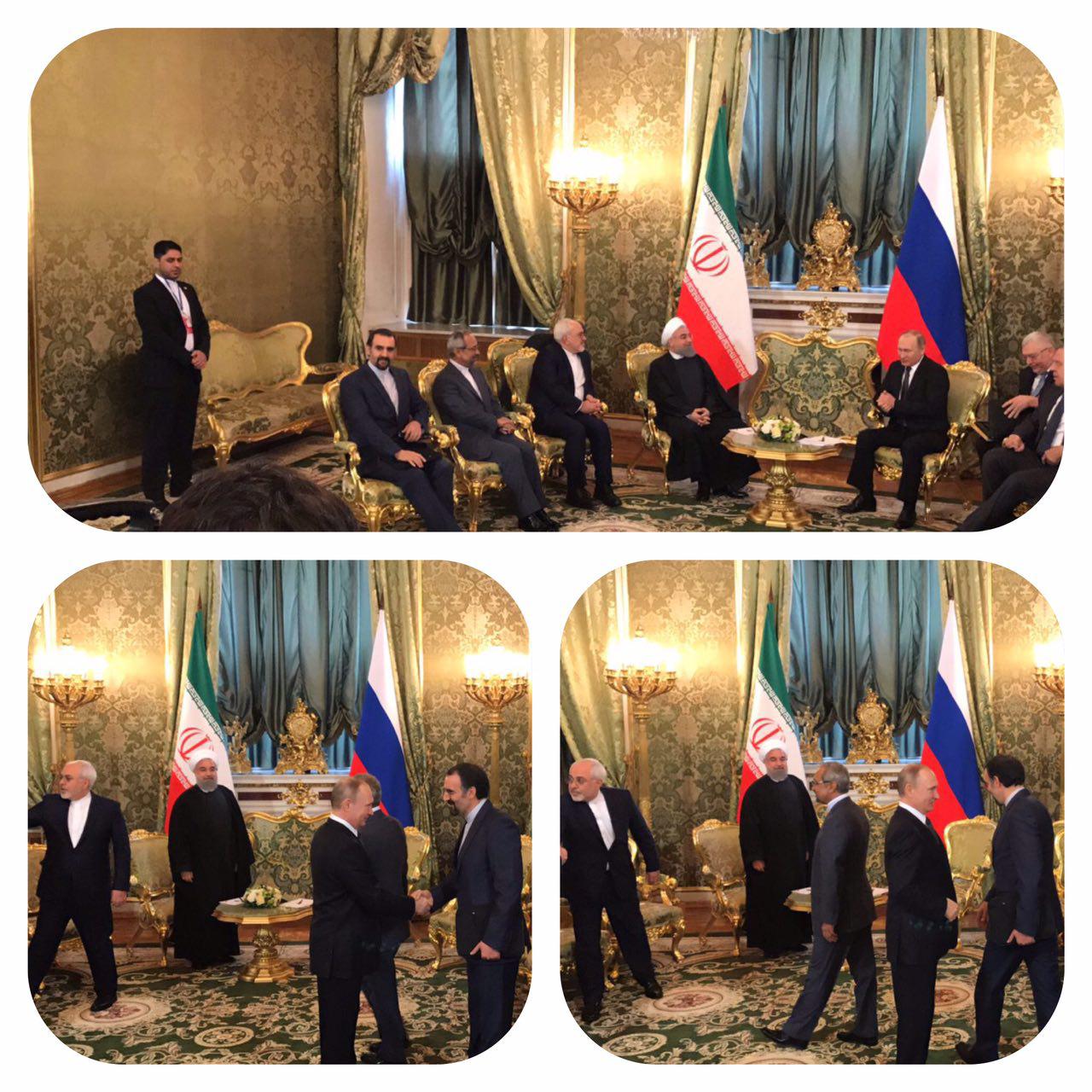 ملاقات روسای جمهور ايران و روسيه در كرملين/ بیانیه مشترک و امضای اسناد در دیدار پوتین ملاقات روسای جمهور ايران و روسيه در كرملين/ بیانیه مشترک و امضای اسناد در دیدار پوتین