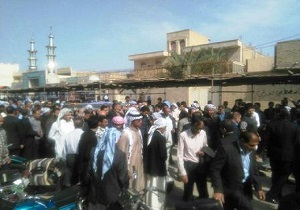 تشییع پیکر ملا مهدی سکرانی شاعر خوزستانی