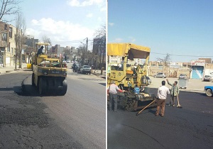 بهسازی آسفالت معابر شهر اردبیل تداوم دارد