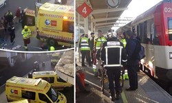 ۴۵ زخمی بر اثر سانحه برخورد قطار در اسپانیا