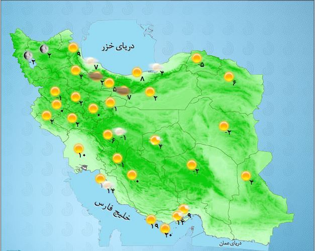 افزایش غلظت آلاینده های جوی در شهرهای صنعتی و پرجمعیت/آسمان تهران صاف و غبارآلود است+ جدول