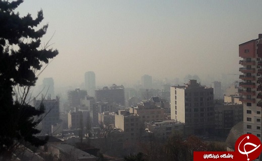 نمایی از آلودگی هوا در آسمان تهران + تصویر