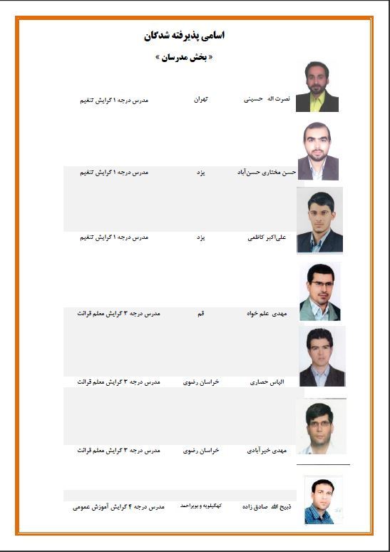 نفرات موفق در آزمون&zwnj;های ششمین دوره ارزیابی قاریان مدرسان مشخص شدند