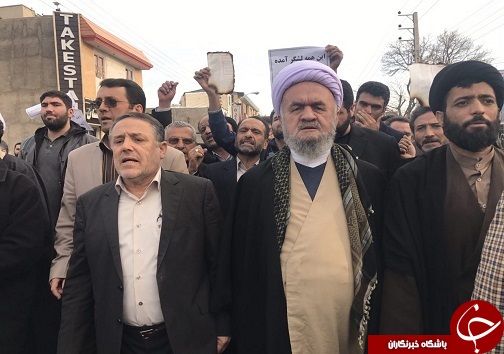 خروش مردم تاکستان علیه آشوبگران