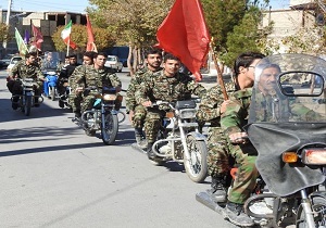 برگزاری رژه موتورسواران بسیجی در توکهور و هشتبندی