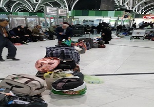 سرگردانی مسافران در تأخیر 40 ساعته پرواز بغداد- گرگان/ فرود هواپیما در تهران + فیلم