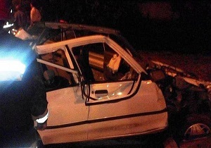 مرگ زن 24 ساله در واژگونی پراید