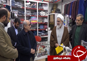 دیدار نماینده ولی فقیه با کسبه خیابان خیام