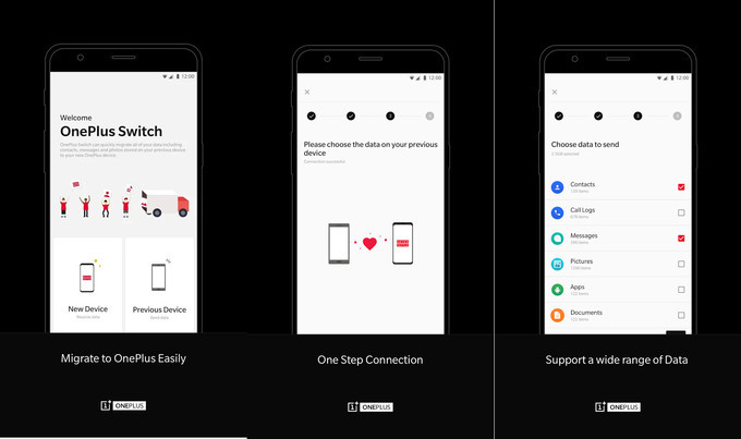 برنامه کاربردی One Plus برای انتقال اطلاعات