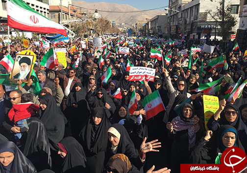 فریاد مرگ بر فتنه گر در فارس طنین انداز شد + تصاویر