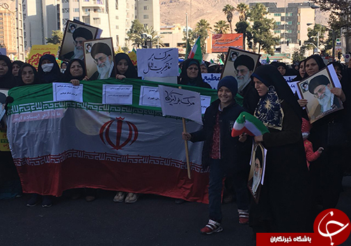 فریاد مرگ بر فتنه گر در فارس طنین انداز شد + تصاویر