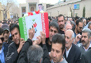 تشییع پیکر شهید جانباز دوران دفاع مقدس در شیراز