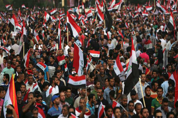 درخواست تظاهرکنندگان عراقی برای مجازات عاملان جنایت اسپایکر