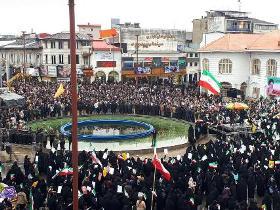 فریاد مرگ بر آمریکا در راهپیمایی امروز گیلان