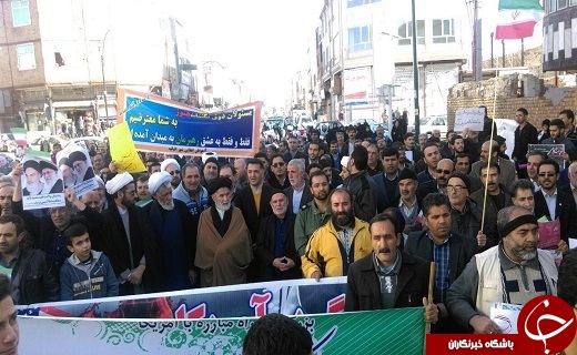 خروش مردم استان قزوین علیه فتنه گران