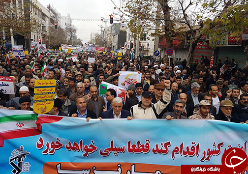 خروش انقلابی مردم گنبدکاووس علیه اغتشاش گران +تصاویر