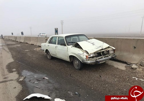 برخورد چند دستگاه خودرو در جاده قزوین - بویین زهرا