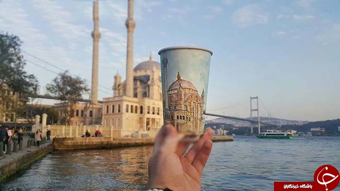 هنرنمایی خلاقانه با لیوان کاغذی+تصاویر