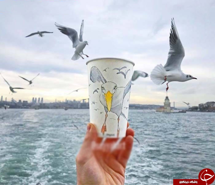 هنرنمایی خلاقانه با لیوان کاغذی+تصاویر
