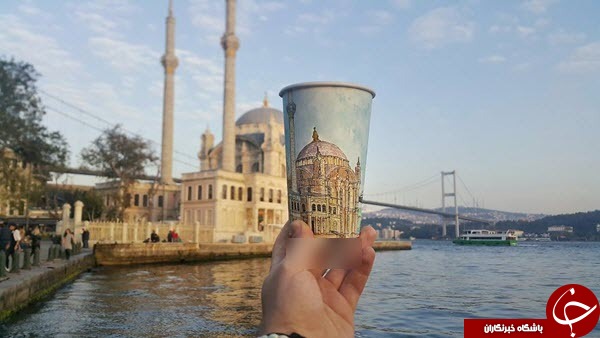 خلق شگفت انگیزترین آثار روی لیوان های یکبار مصرف
