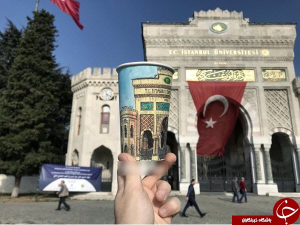 خلق شگفت انگیزترین آثار روی لیوان های یکبار مصرف