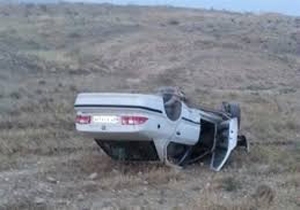 واژگونی خودروی سواری سمند در محور آشخانه یک کشته برجا گذاشت