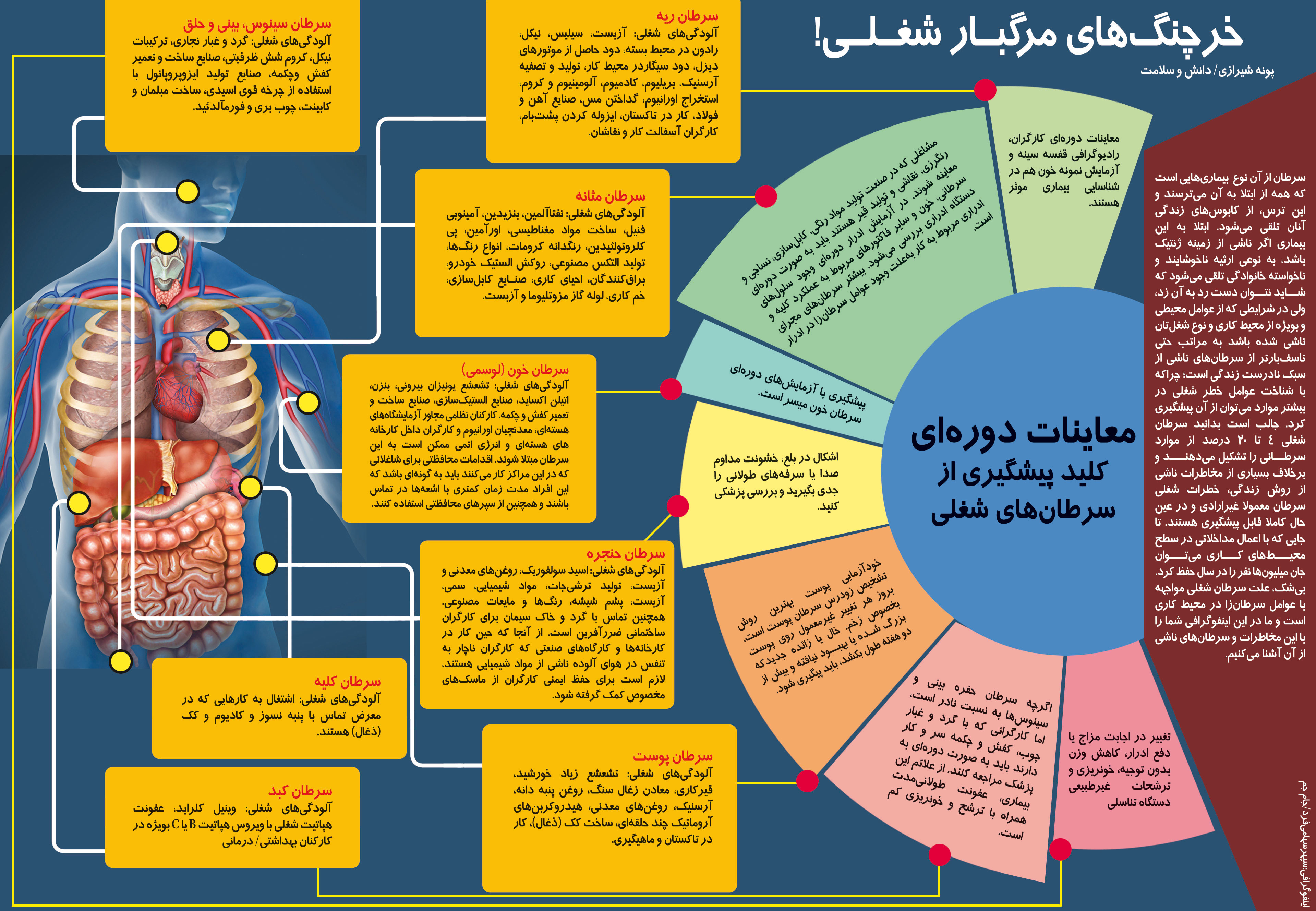 اصول پیشگیری از سرطانهای شغلی+اینفوگرافیک اصول پیشگیری از سرطانهای شغلی+اینفوگرافیک