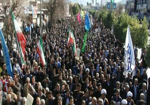 راهپیمایی مردم ممسنی در حمایت از آرمان‌های اسلام و انقلاب