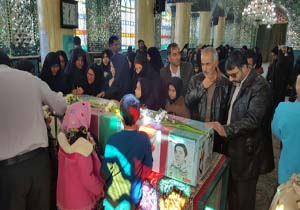 مراسم باشکوه تشییع پیکر مطهر شهید در «انار» +تصاویر