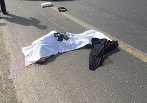 مرگ عابر پیاده در حادثه رانندگی