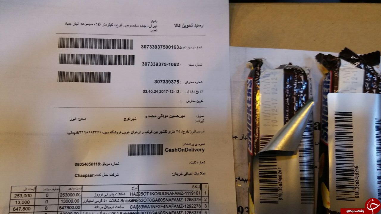 فروش محصولات تاریخ گذشته توسط یک فروشگاه اینترنتی+ اسناد فروش محصولات تاریخ گذشته توسط یک فروشگاه اینترنتی+ اسناد