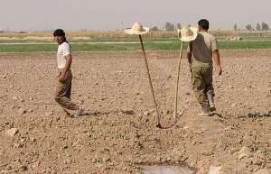 مشکل آبیاری در زمین‌های کشاورزی باوی