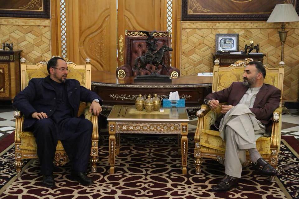 &laquo;ربانی&raquo; به دیدار &laquo;عطا محمد نور&raquo; رفت + تصاویر