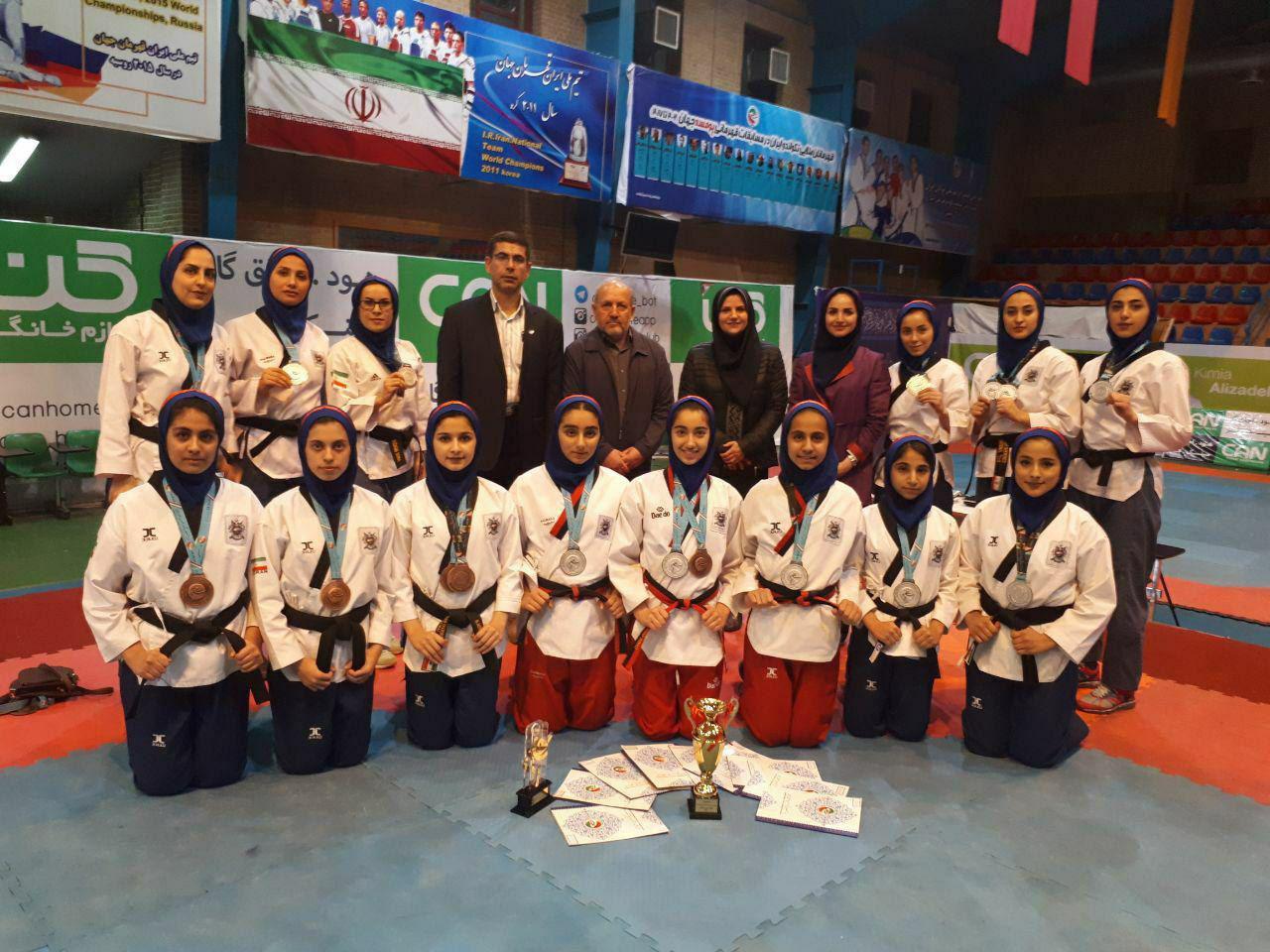 درخشش بانوان زنجانی در رقابت های لیگ تکواندو