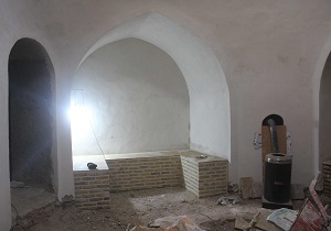 مراحل پایانی مرمت و احیاء حمام تاریخی کاروانسرای سرایان