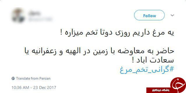 واکنش کابران فضای مجازی به گرانی تخم مرغ! + عکس