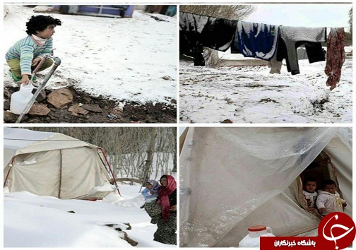 چادرهای زلزله زدگان در سرمای زمستان
