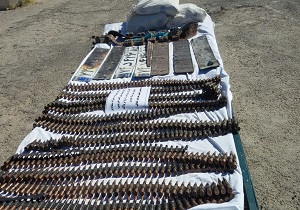 کشف سلاح و مهمات از قاچاقچیان مواد مخدر در خاش