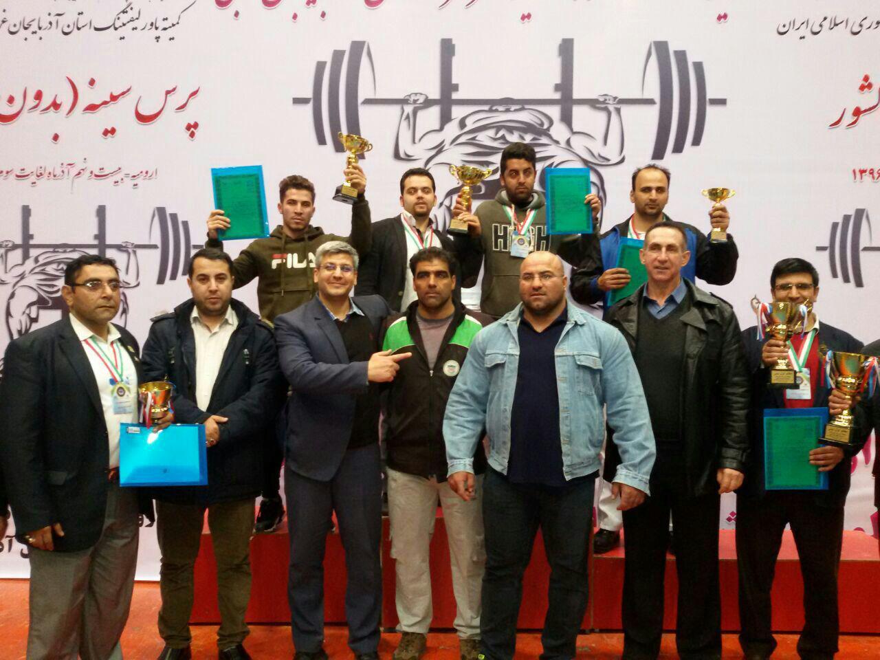 درخشش ورزشکاران زنجانی در مسابقات پرس سینه باشگاه های کشور