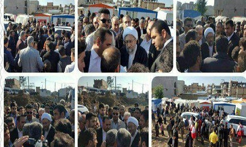 بازدید رییس قوه قضاییه از چادرهای زلزله زدگان