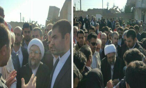بازدید رییس قوه قضاییه از چادرهای زلزله زدگان
