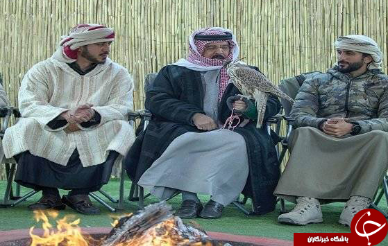عیاشی سران آل خلیفه و اماراتی در صحرا