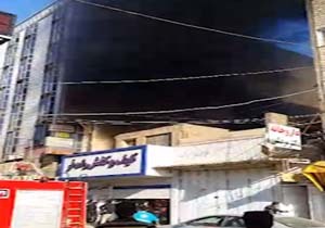 آتش‌سوزی فروشگاه کفش در اهواز + فیلم