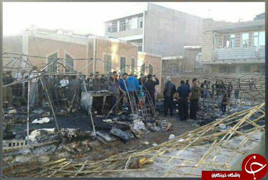 مهار آتش سوزی چادر زلزله زدگان در سرپل ذهاب/حادثه هیچ گونه تلفاتی نداشته است