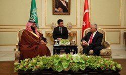 دیدار نخست وزیر ترکیه با ولیعهد و وزیر دفاع عربستان