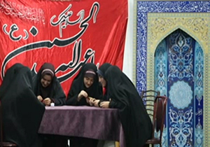 جهاد علمی دختران دانش آموز زیر سقف گنبد نمازخانه + فیلم
